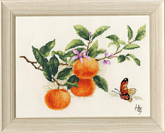 Вышивка ФС-007 Веточка мандарина Вышивка ФС-007 Веточка мандарина