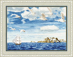 Вышивка МК-042 В голубом просторе. 1918 Вышивка МК-042 В голубом просторе. 1918